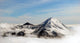 Peaks Mountains above Clouds Wall Decal