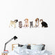 Cute Pets White Wall Decal Panoramic Wall Decal
