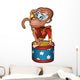 Monkey Circus Performer Detailed Wall Decal