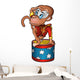 Monkey Circus Performer Detailed Wall Decal