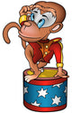 Monkey Circus Performer Detailed Wall Decal