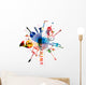 Colorful Musical Instruments Wall Decal