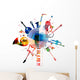 Colorful Musical Instruments Wall Decal