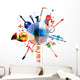 Colorful Musical Instruments Wall Decal