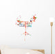 Colorful Music Stand with Wall Decal