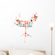 Colorful Music Stand with Wall Decal