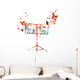 Colorful Music Stand with Wall Decal
