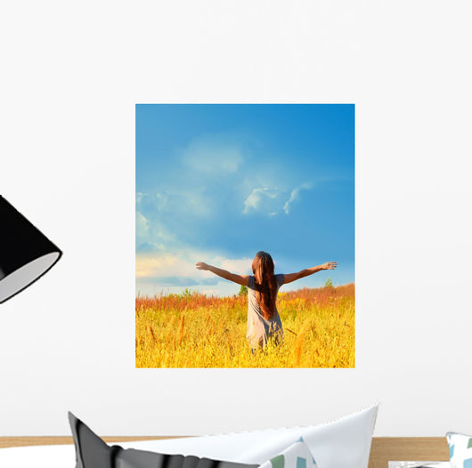 Happy Woman Wall Decal Design 1
