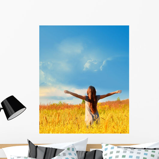 Happy Woman Wall Decal Design 1
