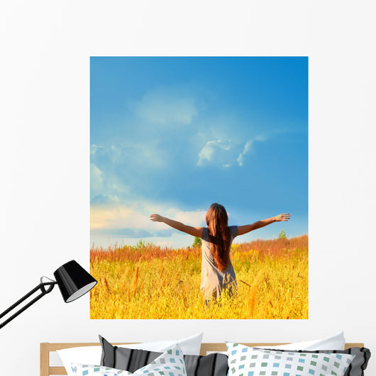 Happy Woman Wall Decal Design 1