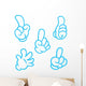 Cartoon Hand Wall Stickers Wall Decal