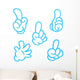 Cartoon Hand Wall Stickers Wall Decal