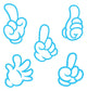 Cartoon Hand Wall Stickers Wall Decal