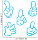 Cartoon Hand Wall Stickers Wall Decal
