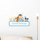 Vet Pets Holding Sign Wall Decal