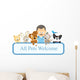 Vet Pets Holding Sign Wall Decal