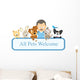 Vet Pets Holding Sign Wall Decal