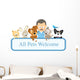 Vet Pets Holding Sign Wall Decal