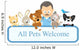 Vet Pets Holding Sign Wall Decal