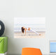 Pregnancy Yoga Workout Beach Wall Decal Design 1