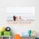 Pregnancy Yoga Workout Beach Wall Decal Design 1