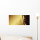 Golden Floral Wall Decal