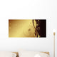 Golden Floral Wall Decal