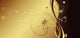 Golden Floral Wall Decal