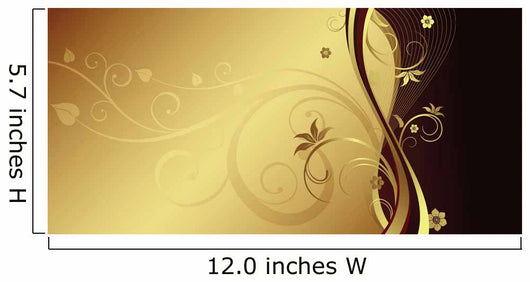Golden Floral Wall Decal