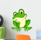 Funny Green Frog Cartoon Wall Decal