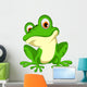 Funny Green Frog Cartoon Wall Decal