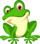 Funny Green Frog Cartoon Wall Decal