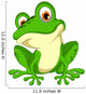 Funny Green Frog Cartoon Wall Decal