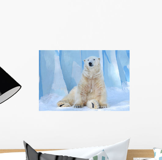 Polar Bear Sitting Icecap Wall Decal