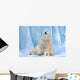 Polar Bear Sitting Icecap Wall Decal