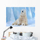 Polar Bear Sitting Icecap Wall Decal