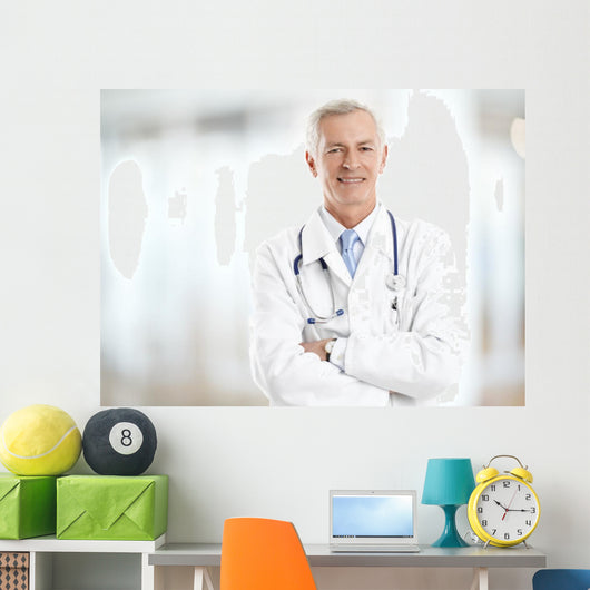 Male Doctor Portrait Wall Decal