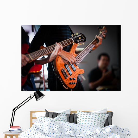 Rockstar Playing Solo Guitar Wall Decal