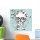 Skull and Flowers Day Wall Decal Design 2