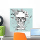 Skull and Flowers Day Wall Decal Design 2