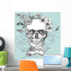 Skull and Flowers Day Wall Decal Design 2