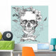 Skull and Flowers Day Wall Decal Design 2