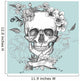 Skull and Flowers Day Wall Decal Design 2