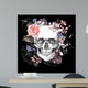 Skull and Flowers Day Wall Decal Design 1