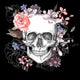 Skull and Flowers Day Wall Decal Design 1