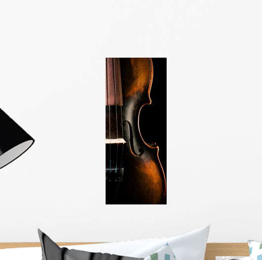 Vintage Violin Black Wall Decal