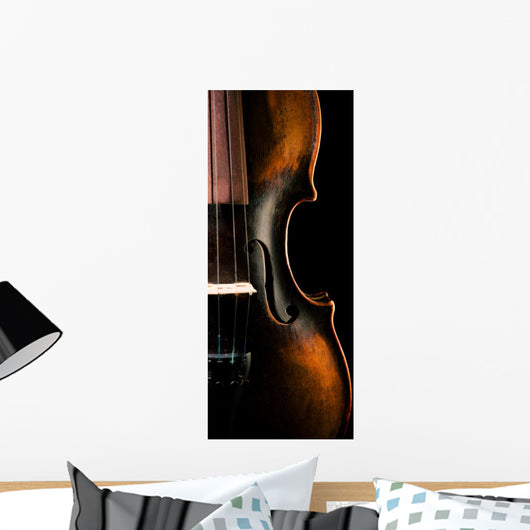 Vintage Violin Black Wall Decal