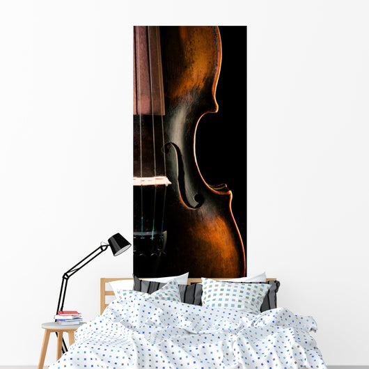 Vintage Violin Black Wall Decal