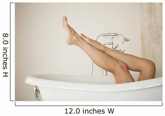 Long Woman Legs Bath Wall Decal