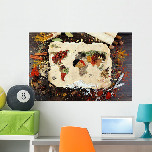 Map World Made from Wall Decal